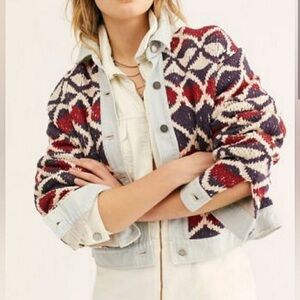 Knit denim free people jacket